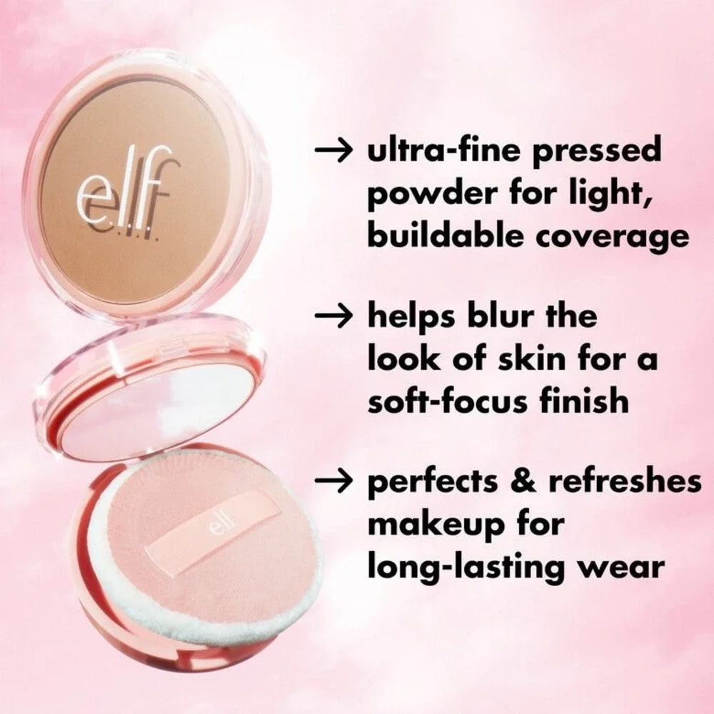 e.l.f Halo Glow Powder Filter Light‎ Warm Pressed Finishing Powder Soft Glow NIB